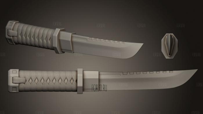 Katana Knife stl model for CNC